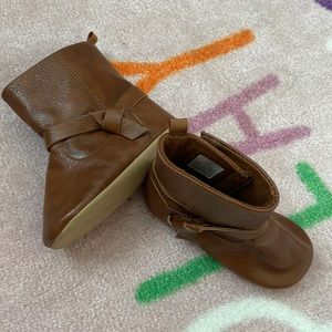 Brown booties with soft soul from Old Navy
